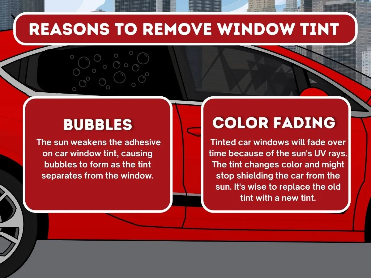 How to remove old window tint without heat 